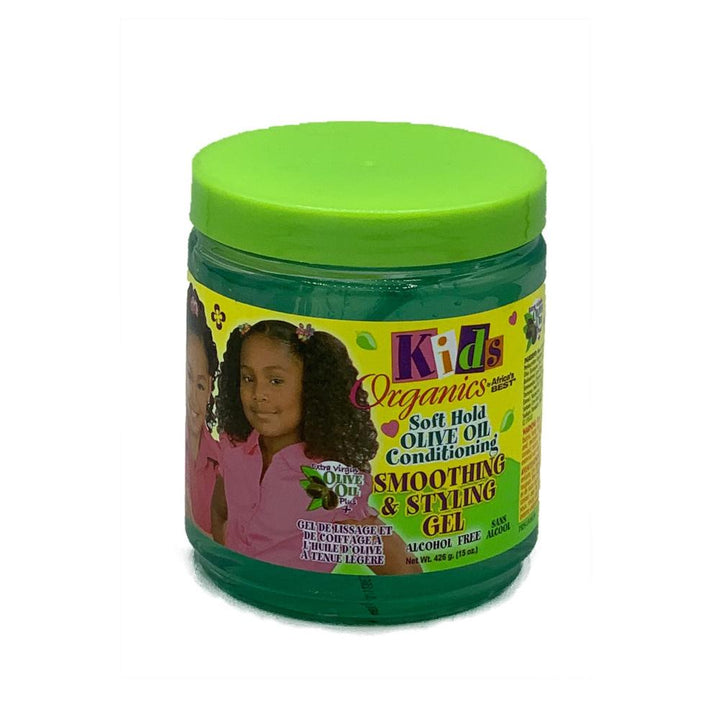 Africas Best Kids Organics Soft Hold Olive Oil Smoothing & Styling Gel - 426Gr - Becurly