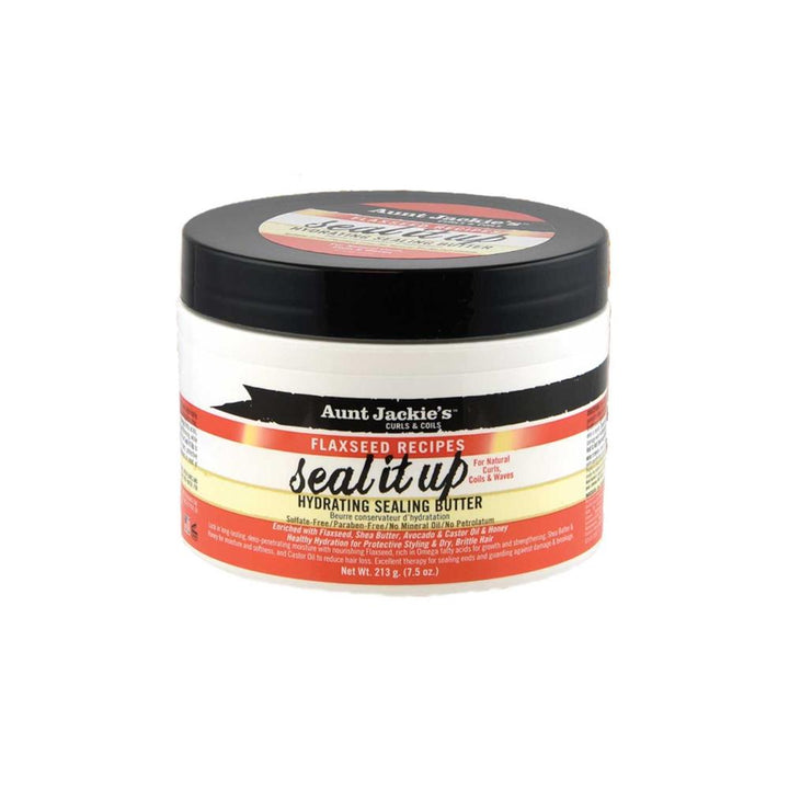 Aunt Jackie's Curls & Coils Flaxseed Recipes Seal It Up Hydrating Sealing Butter - 213 Gr - Becurly