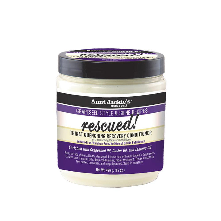 Aunt Jackie's Grapeseed Rescued! Thirst Quenching Recovery Conditioner 426Gr / 15oz - Becurly