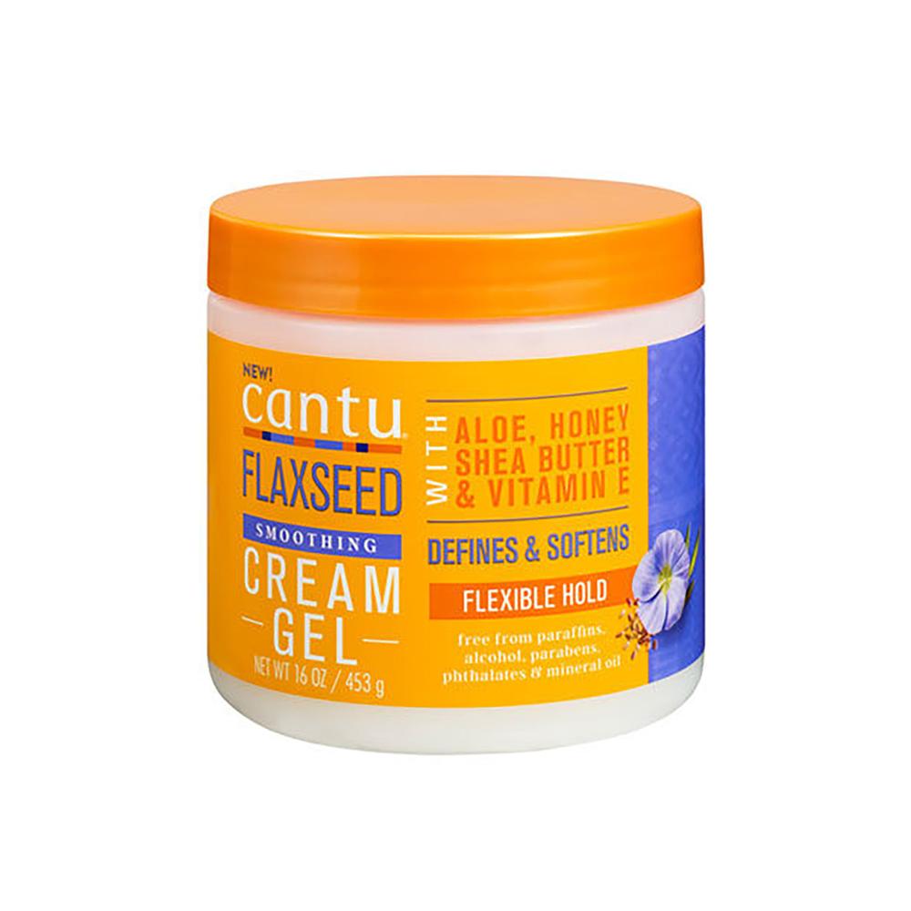 Cantu Flaxseed Smoothing Cream Gel 16 Oz/ 453Gr - Becurly