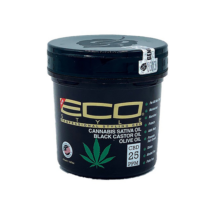 Eco Style Cannabis Sativa Oil Styling Gel - 473ml | CG Friendly | BeCurly.nl - Becurly