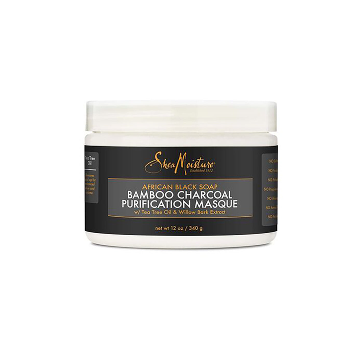 Shea Moisture African Black Soap Bamboo Charcoal Purification Masque 340Gr - Becurly