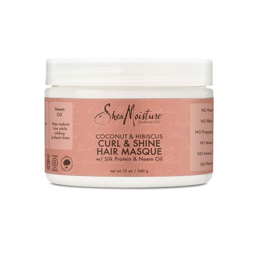 Shea Moisture Coconut & Hibiscus Curl & Shine Hair Masque - 340Gr - Becurly