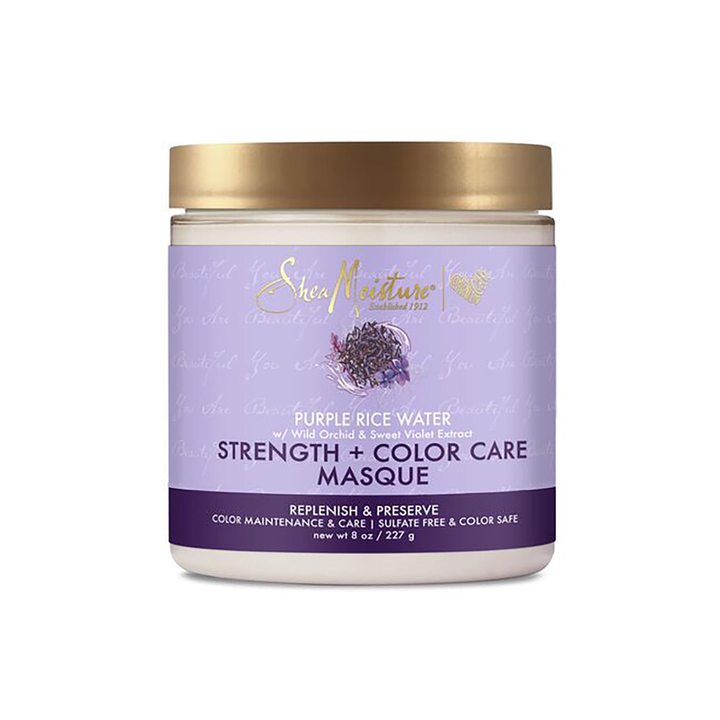 Shea Moisture Purple Rice Water Strength + Color Care Masque 227Gr - Becurly