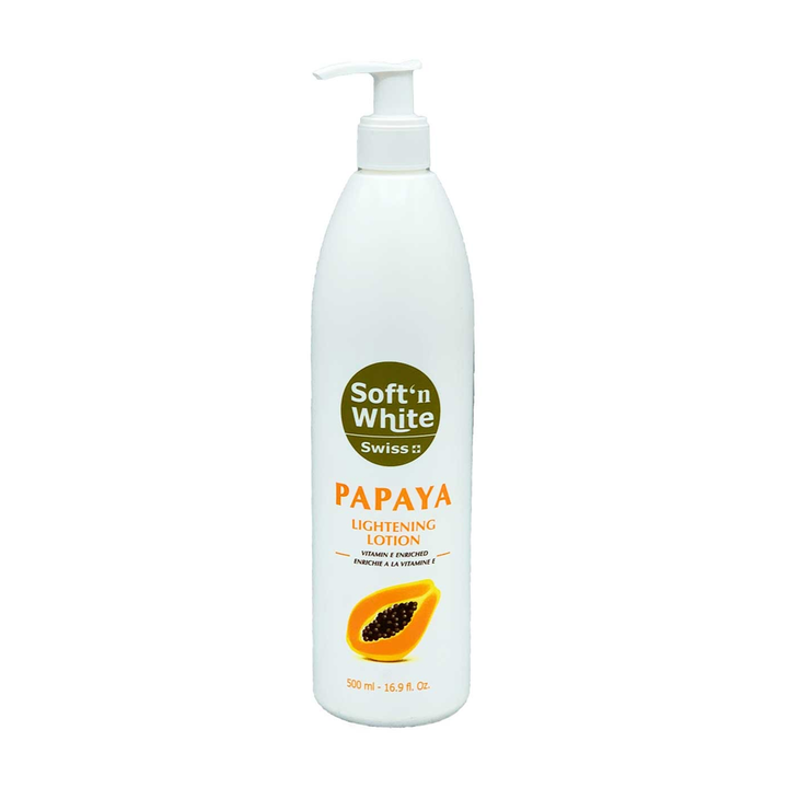 Soft 'n White Papaya Lightning Lotion - 500ml - Becurly