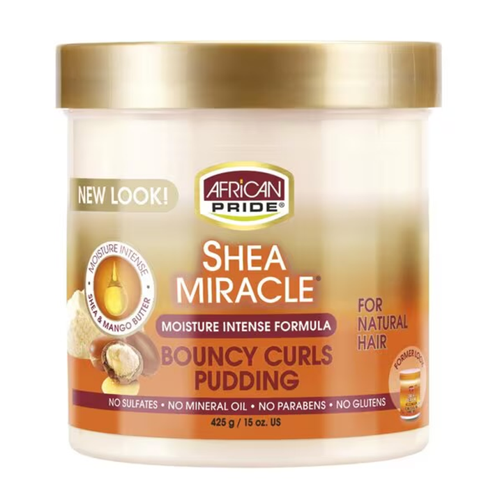 African Pride Shea Butter Miracle Bouncy Curls Pudding - 425Gr - Becurly