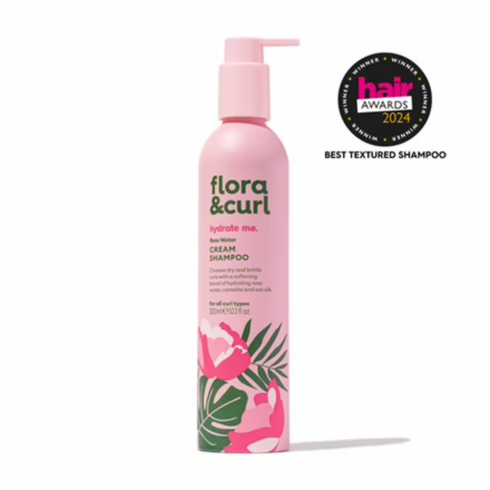 Flora & Curl Rose Water Cream Shampoo 300ml - Becurly