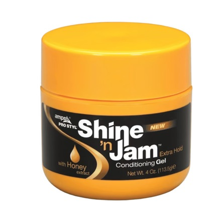 Ampro Shine 'N Jam Conditioning Gel, Extra Hold, 4oz - Becurly