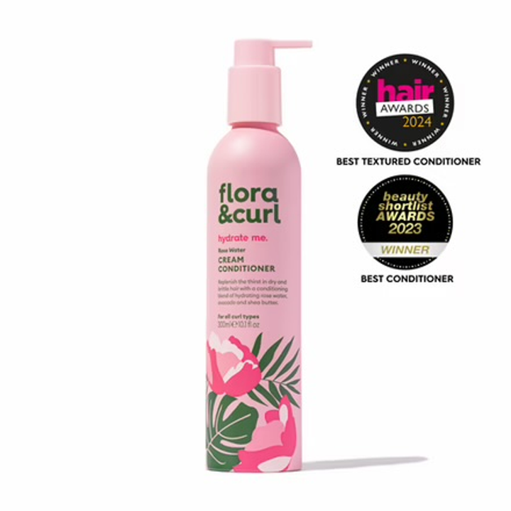 Flora & Curl Rose Water Cream Conditioner 300ml - Becurly